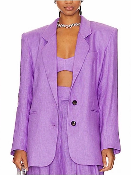 Ronny Kobo Collection Jackets & Blazers - Ronny Kobo Lilac Oversized Blazer